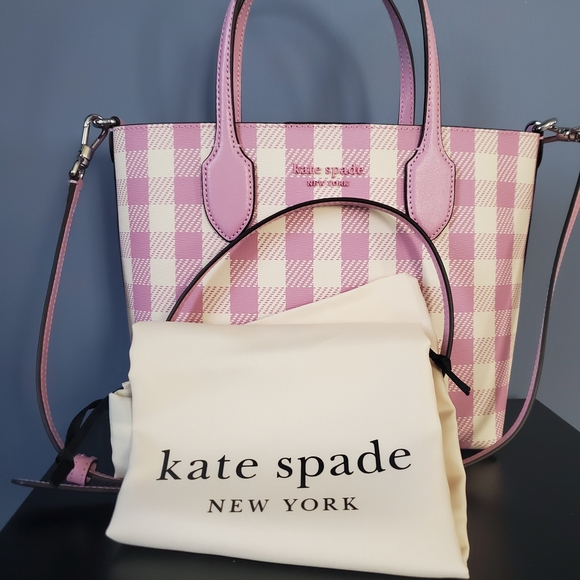 Kate Spade Bleecker Gingham Medium Crossbody. New With Tag. Dust Bag Included. - Picture 9 of 13